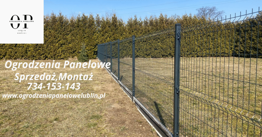 Nowoczesne ogrodzenie panelowe z widokiem na posesję